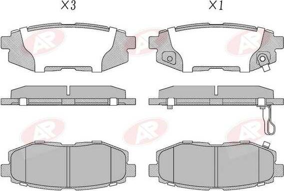 AP-SA 5AP1067 - Set placute frana,frana disc allinparts.ro