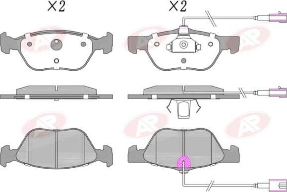AP-SA 5AP1098 - Set placute frana,frana disc allinparts.ro