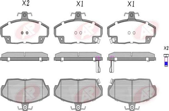 AP-SA 5AP430 - Set placute frana,frana disc allinparts.ro
