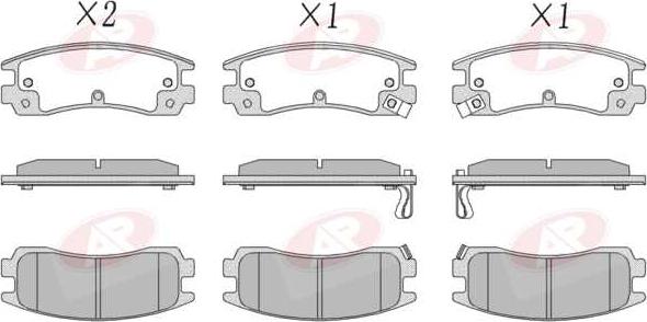 AP-SA 5AP1031 - Set placute frana,frana disc allinparts.ro