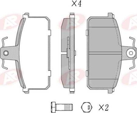 AP-SA 5AP107 - Set placute frana,frana disc allinparts.ro