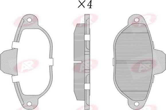 AP-SA 5AP1191 - Set placute frana,frana disc allinparts.ro