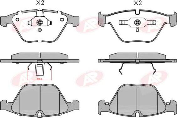 AP-SA 5AP1193 - Set placute frana,frana disc - allinparts.ro