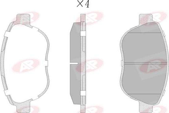 AP-SA 5AP1192 - Set placute frana,frana disc allinparts.ro