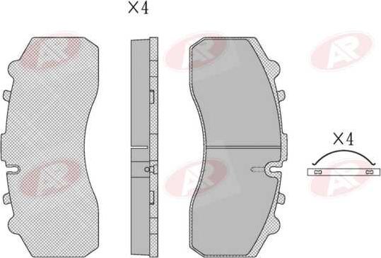 AP-SA 5AP1173 - Set placute frana,frana disc allinparts.ro