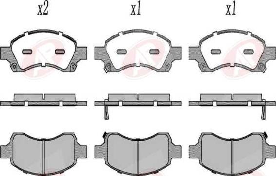 AP-SA 5AP1884 - Set placute frana,frana disc allinparts.ro