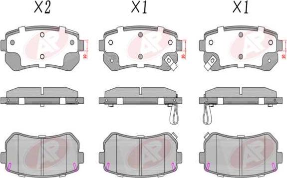 AP-SA 5AP1344 - Set placute frana,frana disc - allinparts.ro