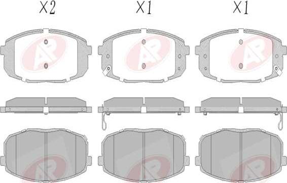 AP-SA 5AP1375 - Set placute frana,frana disc - allinparts.ro