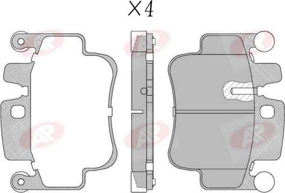 AP-SA 5AP1371 - Set placute frana,frana disc - allinparts.ro