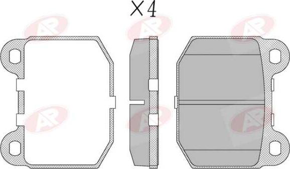 AP-SA 5AP137 - Set placute frana,frana disc allinparts.ro