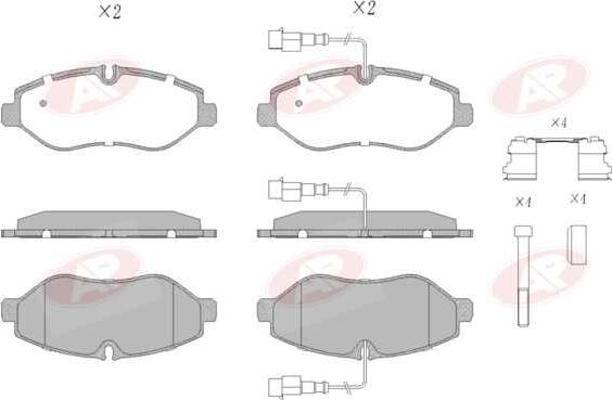 AP-SA 5AP1297A - Set placute frana,frana disc allinparts.ro