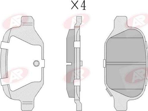 AP-SA 5AP1265 - Set placute frana,frana disc allinparts.ro