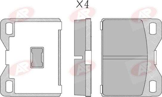 AP-SA 5AP120 - Set placute frana,frana disc allinparts.ro
