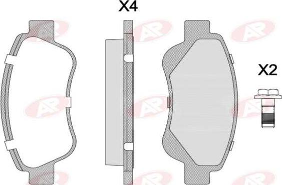 AP-SA 5AP1235 - Set placute frana,frana disc allinparts.ro