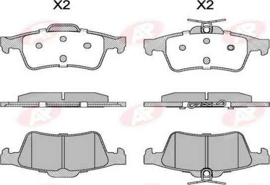 AP-SA 5AP1236 - Set placute frana,frana disc allinparts.ro