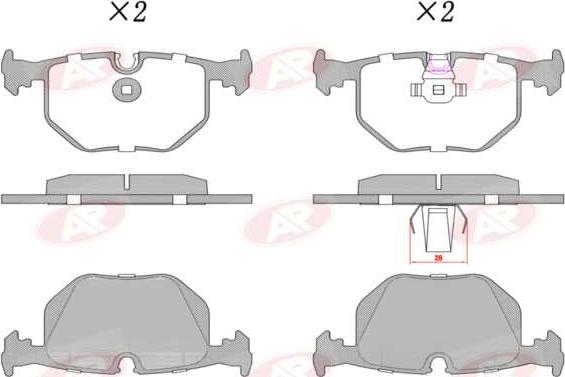 AP-SA 5AP1231 - Set placute frana,frana disc allinparts.ro