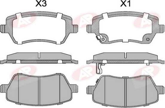 AP-SA 5AP1229 - Set placute frana,frana disc allinparts.ro