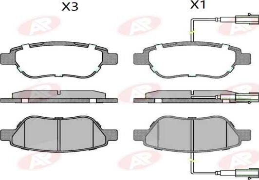 AP-SA 5AP1225 - Set placute frana,frana disc allinparts.ro