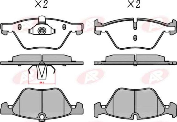 AP-SA 5AP1271 - Set placute frana,frana disc - allinparts.ro