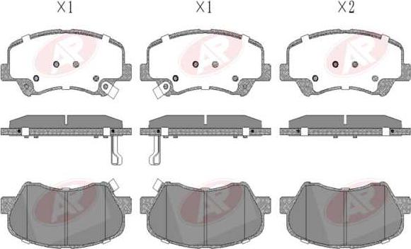 AP-SA 5AP1744 - Set placute frana,frana disc - allinparts.ro