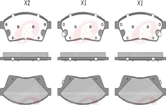 AP-SA 5AP1708 - Set placute frana,frana disc - allinparts.ro