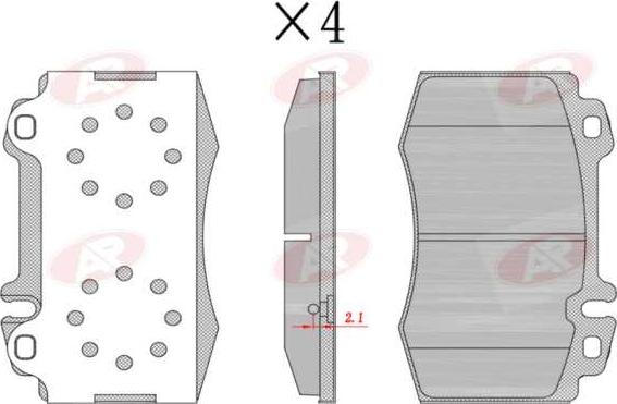 AP-SA 5AP899 - Set placute frana,frana disc - allinparts.ro