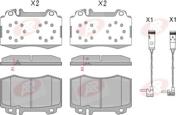 AP-SA 5AP849A - Set placute frana,frana disc - allinparts.ro