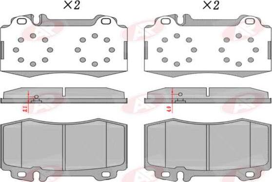 AP-SA 5AP849 - Set placute frana,frana disc - allinparts.ro