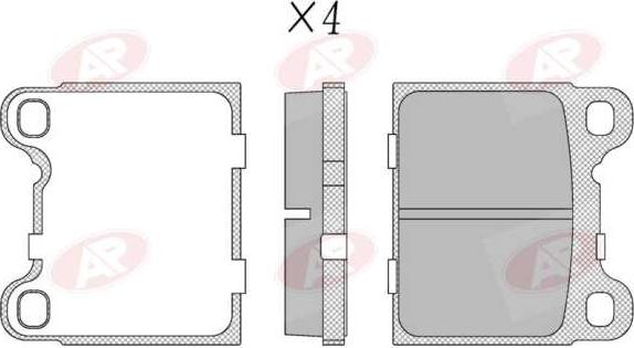 AP-SA 5AP362 - Set placute frana,frana disc allinparts.ro