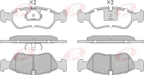 AP-SA 5AP304 - Set placute frana,frana disc allinparts.ro