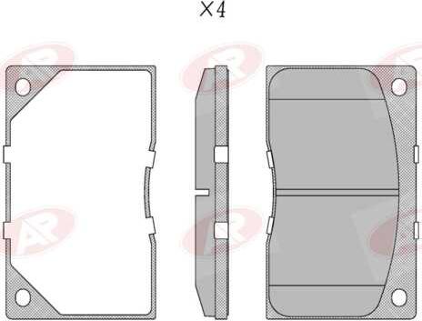 AP-SA 5AP386 - Set placute frana,frana disc allinparts.ro