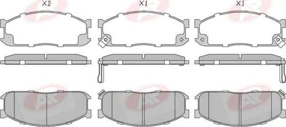 AP-SA 5AP335 - Set placute frana,frana disc allinparts.ro