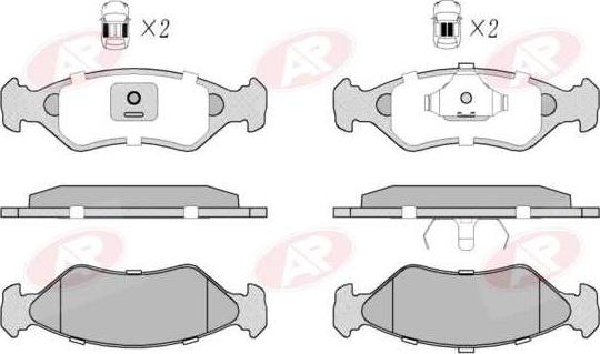 AP-SA 5AP295 - Set placute frana,frana disc allinparts.ro