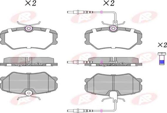 AP-SA 5AP293 - Set placute frana,frana disc allinparts.ro