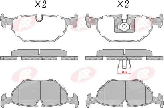 AP-SA 5AP297 - Set placute frana,frana disc - allinparts.ro