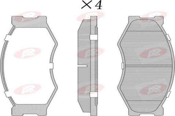 AP-SA 5AP264 - Set placute frana,frana disc allinparts.ro