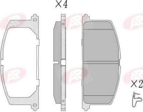 AP-SA 5AP268 - Set placute frana,frana disc - allinparts.ro