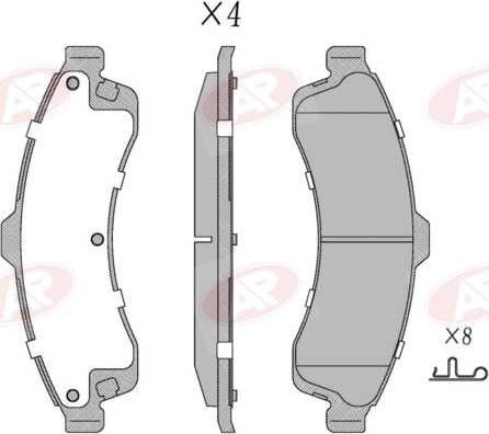 AP-SA 5AP2098 - Set placute frana,frana disc allinparts.ro