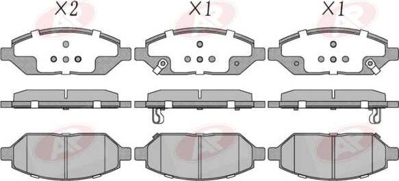 AP-SA 5AP2050 - Set placute frana,frana disc allinparts.ro