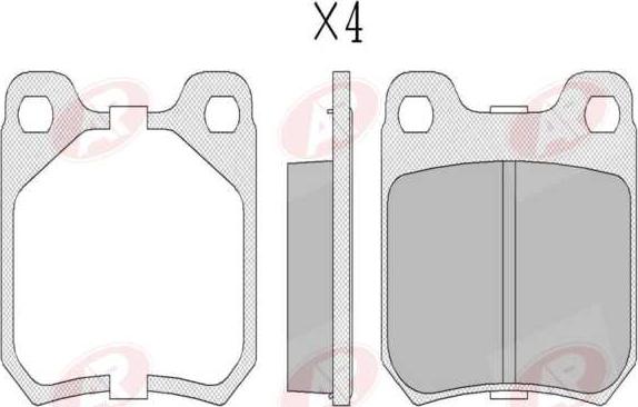 AP-SA 5AP334 - Set placute frana,frana disc allinparts.ro