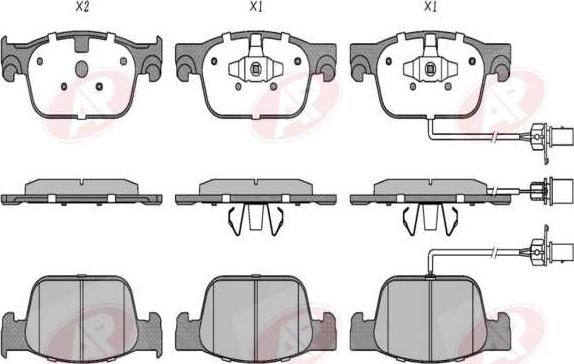 AP-SA 5AP2038 - Set placute frana,frana disc - allinparts.ro