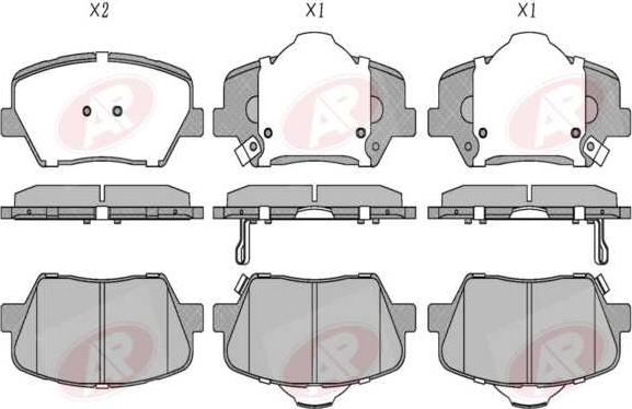 AP-SA 5AP5131 - Set placute frana,frana disc - allinparts.ro