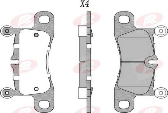 AP-SA 5AP2147 - Set placute frana,frana disc allinparts.ro