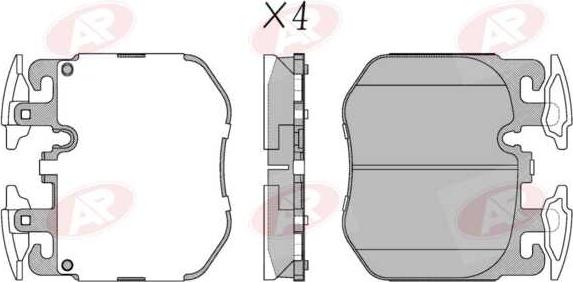 AP-SA 5AP2158 - Set placute frana,frana disc allinparts.ro