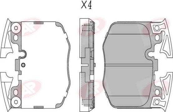 AP-SA 5AP2157 - Set placute frana,frana disc - allinparts.ro
