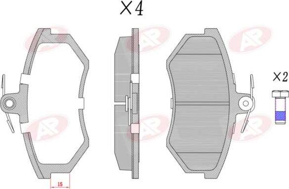 AP-SA 5AP216 - Set placute frana,frana disc allinparts.ro