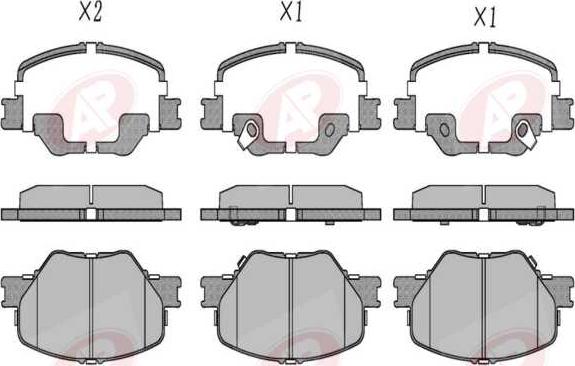 AP-SA 5AP2107 - Set placute frana,frana disc allinparts.ro