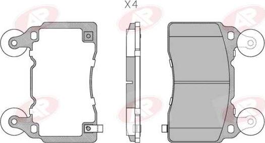 AP-SA 5AP2114 - Set placute frana,frana disc allinparts.ro
