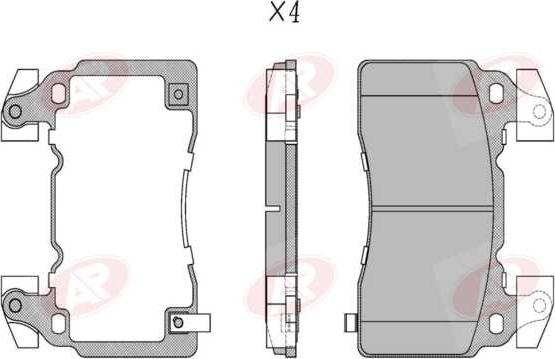 AP-SA 5AP2113 - Set placute frana,frana disc allinparts.ro