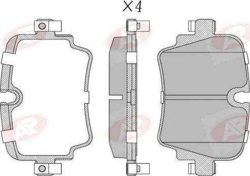 AP-SA 5AP2139 - Set placute frana,frana disc - allinparts.ro